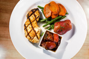 Char-Grilled Swordfish with Roma tomatoes