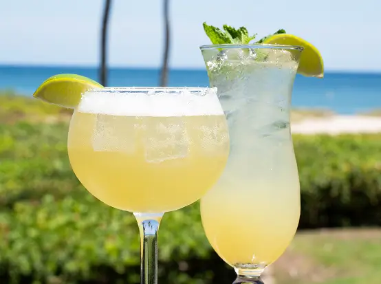 Cocktails served with ocean views at Sea Watch on the Ocean