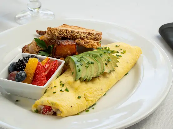 Breakfast omelet served at Sea Watch on the Ocean