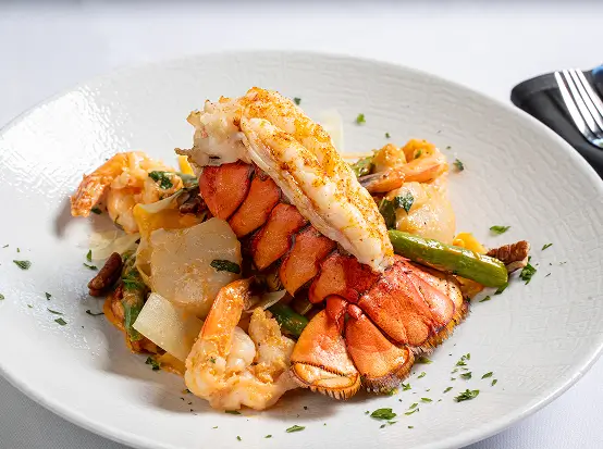Lobster seafood entrée served at Sea Watch on the Ocean